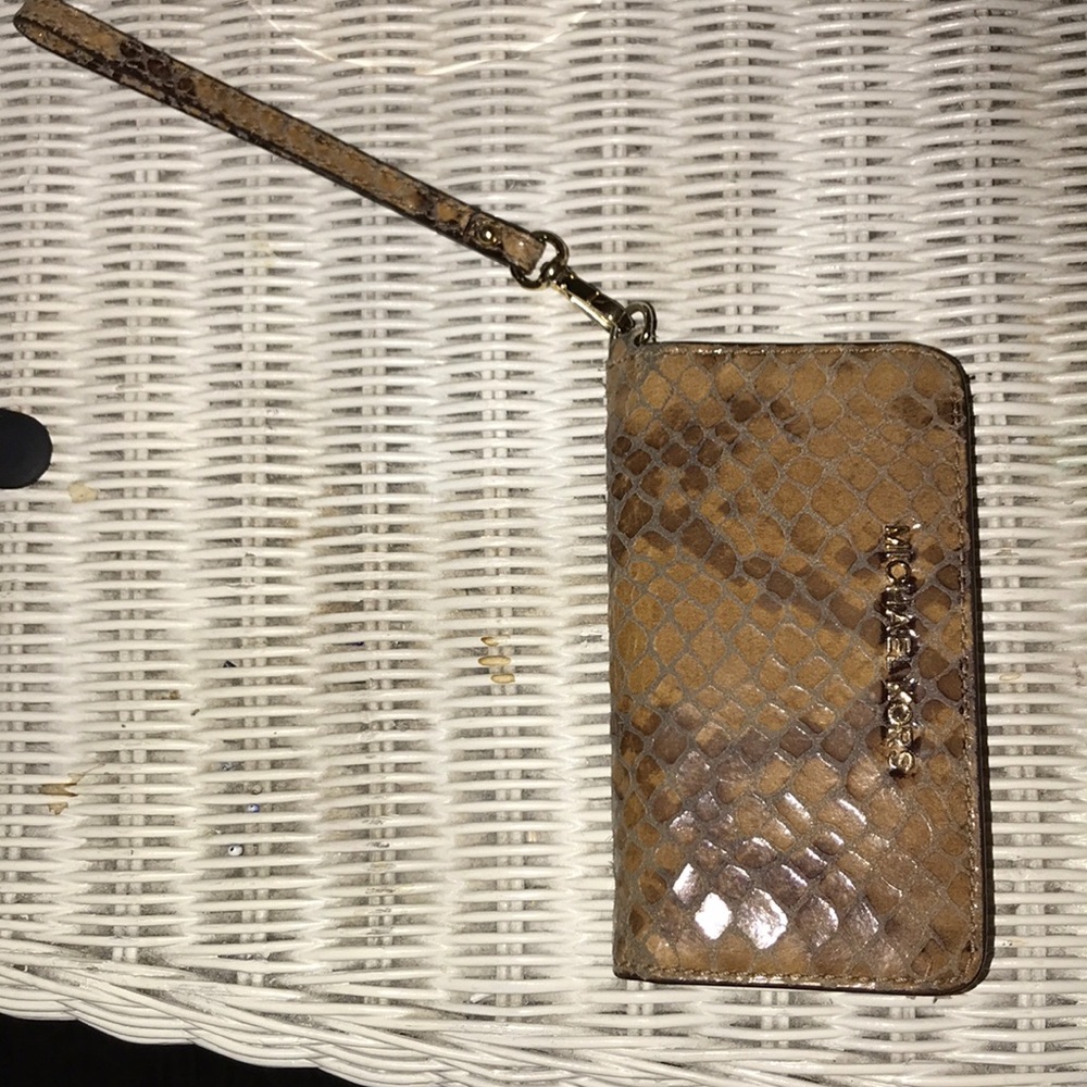 micheal kors snakeskin wallet